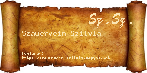 Szauervein Szilvia névjegykártya