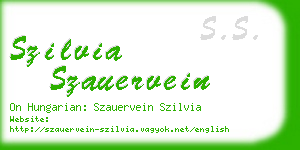 szilvia szauervein business card